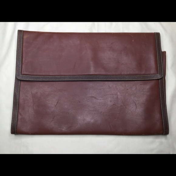 atador - Porte-docuents en cuir véritable - Avec fereture éclair